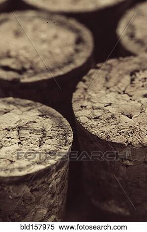 Stock Photography - Close up of bottle corks. Fotosearch