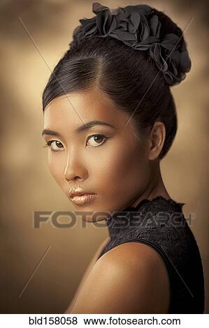 Stock Photo - Close up of glamorous woman. Fotosearch
