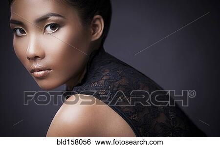 Close up of glamorous woman View Large Photo Image Stock Photograph - Close up of glamorous woman. Fotosearch