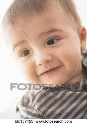 Stock Photography - Close up of mixed race baby boy. Fotosearch