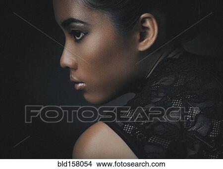 Close up of profile of glamorous woman View Large Photo Image Picture - Close up of profile of glamorous woman. Fotosearch