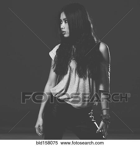 Glamorous woman with long hair View Large Photo Image Stock Photography - Glamorous woman with long hair. Fotosearch