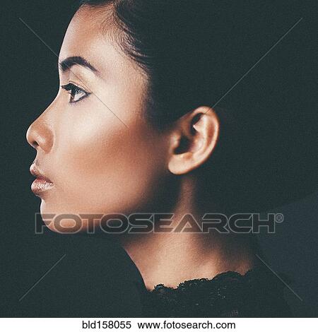Profile of face of glamorous woman View Large Photo Image Stock Photography - Profile of face of glamorous woman. Fotosearch