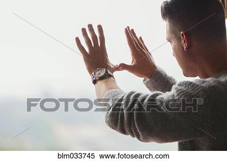 Caucasian businessman framing with hands View Large Photo Image Stock Photography - Caucasian businessman framing with hands. Fotosearch