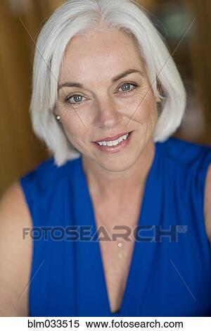 Stock Photography - Close up of older Caucasian woman smiling. Fotosearch