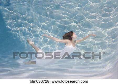 swimming in dress