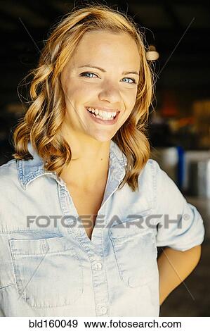 Close up of Caucasian woman smiling View Large Photo Image Stock Photo - Close up of Caucasian woman smiling. Fotosearch