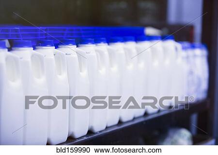 Close up of fresh cartons of milk View Large Photo Image Stock Image - Close up of fresh cartons of milk. Fotosearch