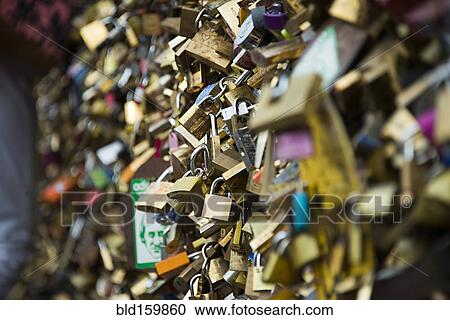 Close up of locks on fence, Paris, Ile-de-France, France View Large Photo Image Stock Image - Close up of locks on fence, Paris, Ile-de-France, France. Fotosearch