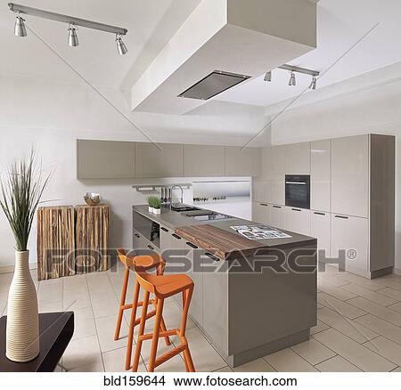 Picture - Countertop and cabinets in modern kitchen. Fotosearch