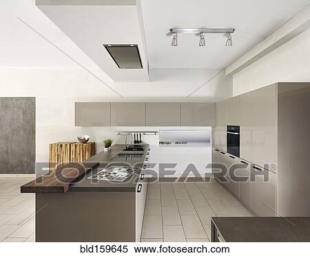 Countertop and cabinets in modern kitchen View Large Photo Image Stock Photography - Countertop and cabinets in modern kitchen. Fotosearch