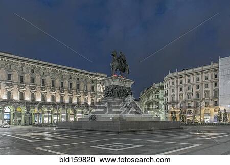 Fountain in Piazza del Duomo illuminated at night, Milan, Milan, Italy View Large Photo Image Stock Image - Fountain in Piazza del Duomo illuminated at night, Milan, Milan, Italy. Fotosearch
