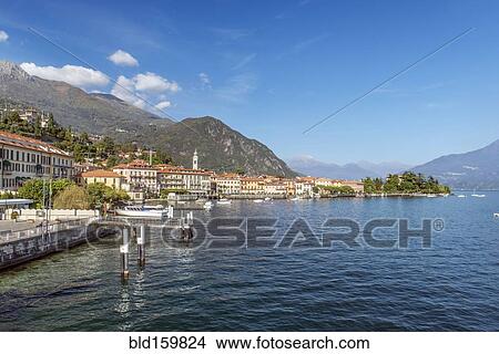 Lake Como and buildings in remote landscape, Menaggio, Como, Italy View Large Photo Image Picture - Lake Como and buildings in remote landscape, Menaggio, Como, Italy. Fotosearch