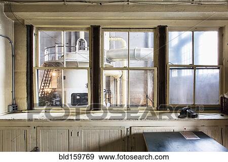Stock Photo - Office in industrial steam plant factory. Fotosearch