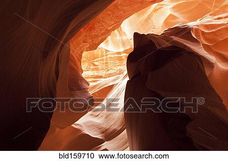 Stock Image - Ornate rock formations in Secret Canyon, Page, Arizona, United States. Fotosearch