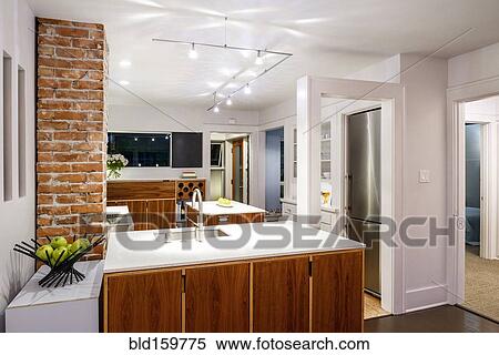 Stock Photography - Sink and counters in modern kitchen. Fotosearch