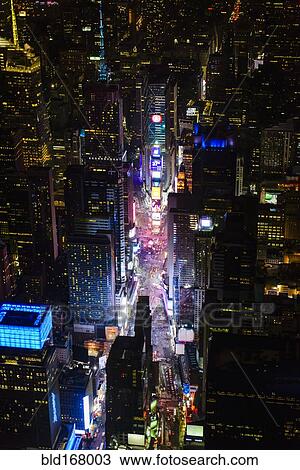 Aerial view of Manhattan cityscape at night, New York, United States View Large Photo Image Stock Image - Aerial view of Manhattan cityscape at night, New York, United States. Fotosearch