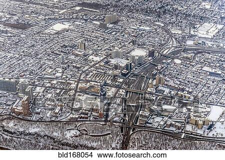 Picture - Aerial view of New York cityscape, New York, United States. Fotosearch