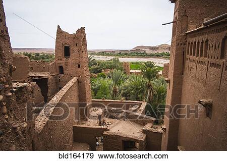 Stock Photo - Ancient buildings in Ouarzazate cityscape, Souss-Massa-Draa, Morocco. Fotosearch
