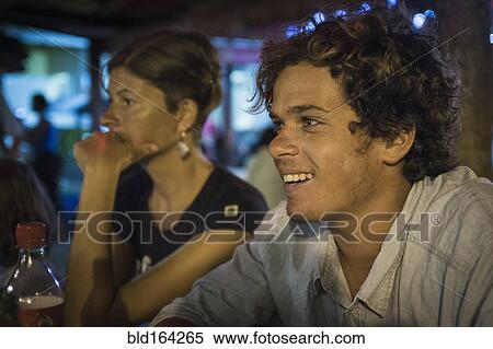Stock Photography - Caucasian mother and son in restaurant. Fotosearch