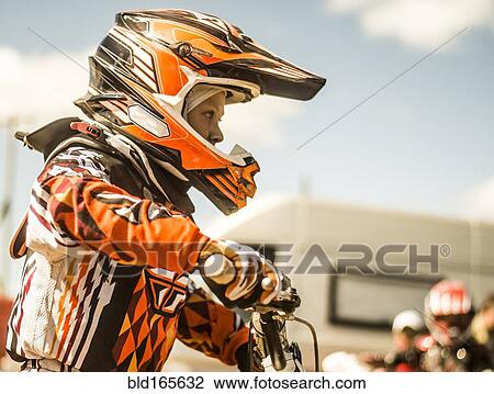 Caucasian motocross biker ready for race View Large Photo Image Stock Image - Caucasian motocross biker ready for race. Fotosearch