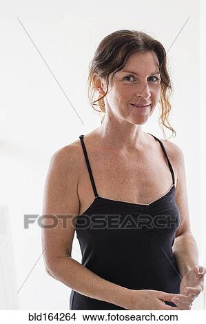 Picture - Caucasian woman smiling. Fotosearch