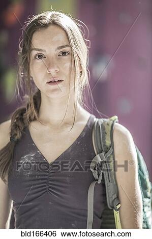 Close up of athlete standing in gym View Large Photo Image Stock Photograph - Close up of athlete standing in gym. Fotosearch