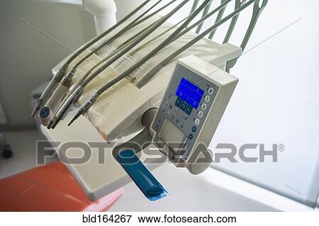 Stock Photo - Close up of equipment in office of dentist. Fotosearch