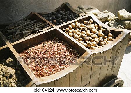 Picture - Close up of grain for sale in market. Fotosearch