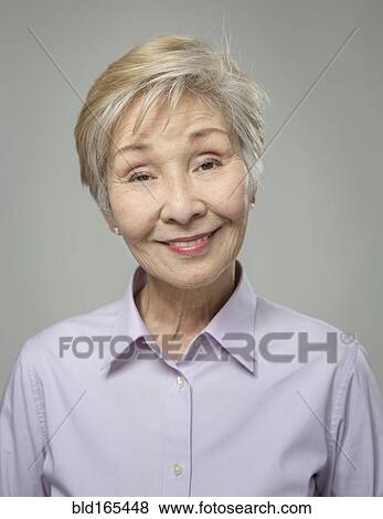 Close up of older Japanese woman smiling View Large Photo Image Stock Photo - Close up of older Japanese woman smiling. Fotosearch
