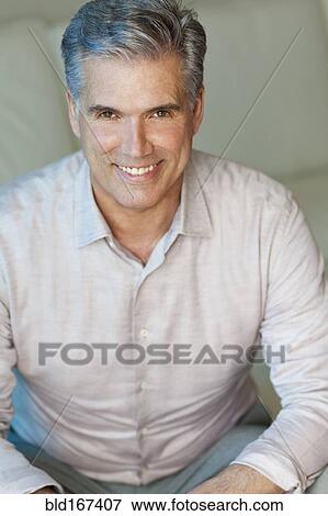 Close up of smiling Caucasian man View Large Photo Image Stock Photo - Close up of smiling Caucasian man. Fotosearch