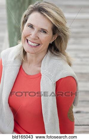 Close up of smiling Caucasian woman View Large Photo Image Stock Image - Close up of smiling Caucasian woman. Fotosearch