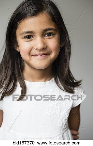 Close up of smiling girl View Large Photo Image Stock Image - Close up of smiling girl. Fotosearch