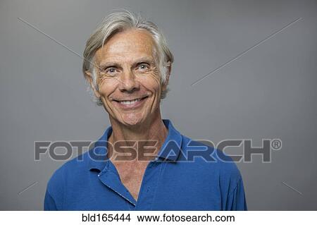 Picture - Close up of smiling older Caucasian man. Fotosearch