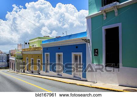Colorful buildings on Old San Juan street, Puerto Rico, United States View Large Photo Image Stock Image - Colorful buildings on Old San Juan street, Puerto Rico, United States. Fotosearch