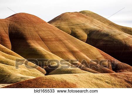 Desert hills in remote landscape, Painted Hills, Oregon, United States View Large Photo Image Stock Image - Desert hills in remote landscape, Painted Hills, Oregon, United States. Fotosearch