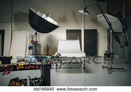 Stock Image - Empty set in photography studio. Fotosearch