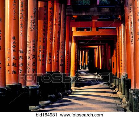 Hallway through traditional shrine at dusk, Kyoto, Honshu Island, Japan View Large Photo Image Stock Image - Hallway through traditional shrine at dusk, Kyoto, Honshu Island, Japan. Fotosearch