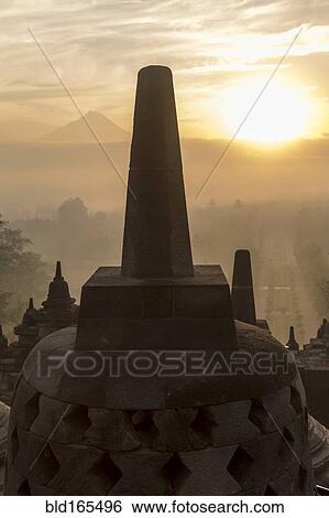 Spires on Temple of Borobudur, Borobudur, Indonesia View Large Photo Image Stock Photograph - Spires on Temple of Borobudur, Borobudur, Indonesia. Fotosearch