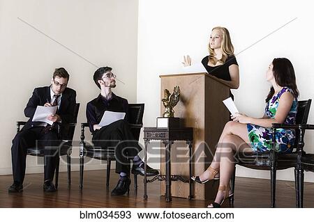 Debate team speaking on stage View Large Photo Image Stock Image - Debate team speaking on stage. Fotosearch