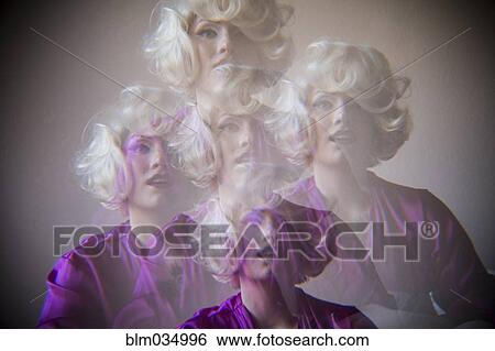 Multiple exposures of face of glamorous woman View Large Photo Image Stock Photograph - Multiple exposures of face of glamorous woman. Fotosearch