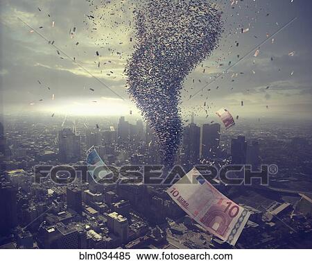 Tornado of money over cityscape View Large Photo Image Stock Photography - Tornado of money over cityscape. Fotosearch
