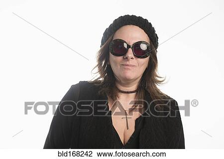 Stock Image - Close up of Caucasian woman smiling. Fotosearch