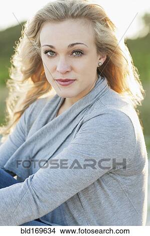 Close up of serious Caucasian woman View Large Photo Image Picture - Close up of serious Caucasian woman . Fotosearch