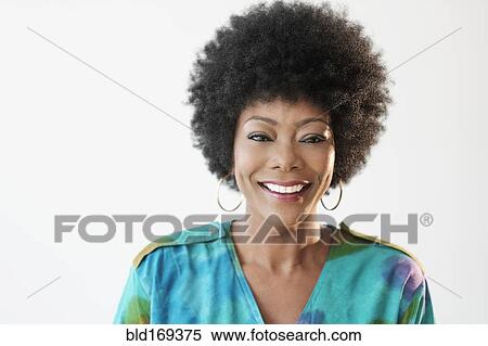 Close up of smiling African American woman View Large Photo Image Stock Photography - Close up of smiling African American woman. Fotosearch
