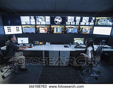 control room monitors