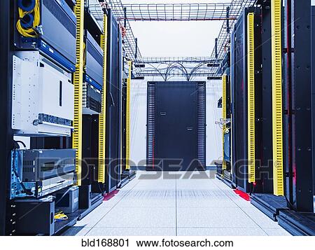 Stock Image - Technology in server room. Fotosearch