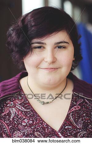 Picture - Close up of Caucasian woman smiling. Fotosearch