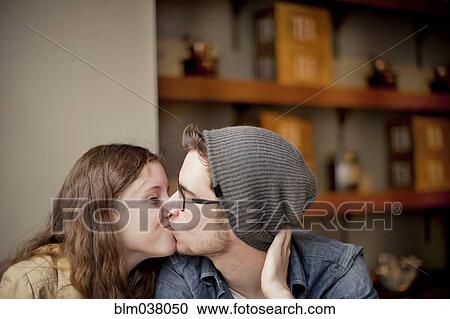 Close up of couple kissing View Large Photo Image Stock Image - Close up of couple kissing. Fotosearch