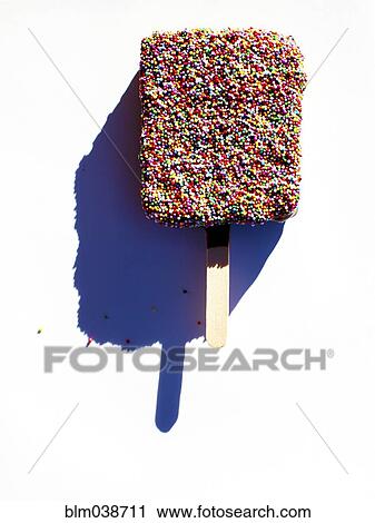 Stock Image - Close up of ice cream bar. Fotosearch
